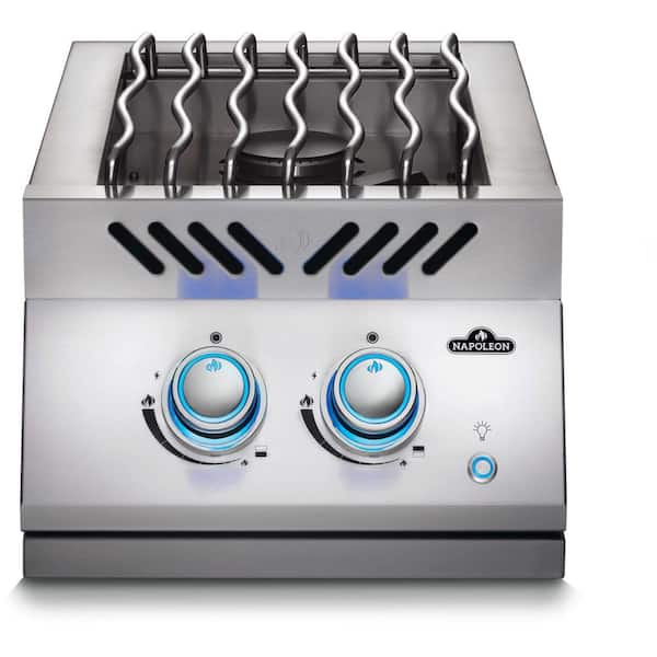 Stainless Steel Built-In 700-Series 2-Burner Propane 12 in. Inline Dual Range Side Burner