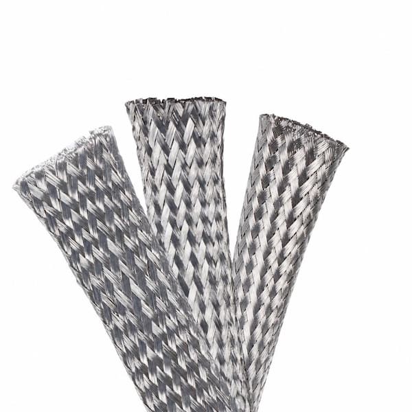 Tinned Copper Braided Shielding Sleeving 1/2 in x 13 ft Expandable Flat Mesh for EMI RFI Wire Protection