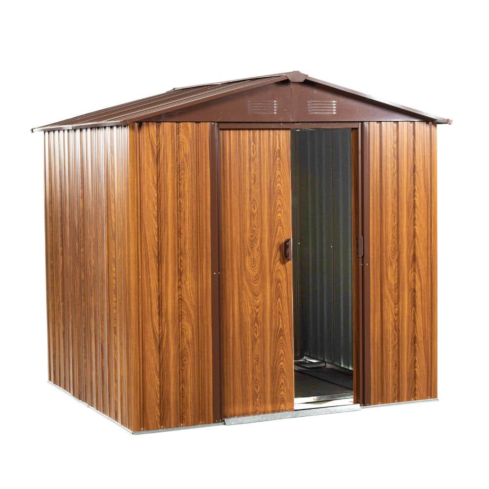 6 ft. W x 6 ft. D Yellow Brown Metal Shed with Vents, Foundation (36 sq. ft.) price history on PriceWatchPro
