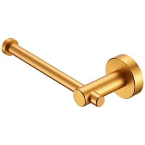 Wall-Mounted Single Toilet Paper Holder in Gold