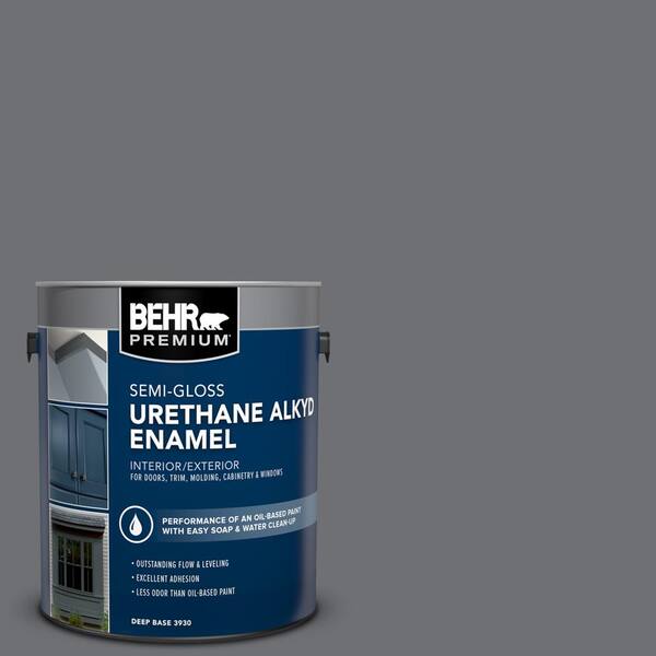 BEHR PREMIUM 1 gal. #PPU18-03 Antique Tin Urethane Alkyd Semi-Gloss Enamel Interior/Exterior Paint