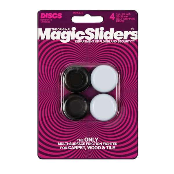 Magic Sliders 1-1/8 - 1-1/4 in. Grip Tip Round Magic Sliders (4-Pack)