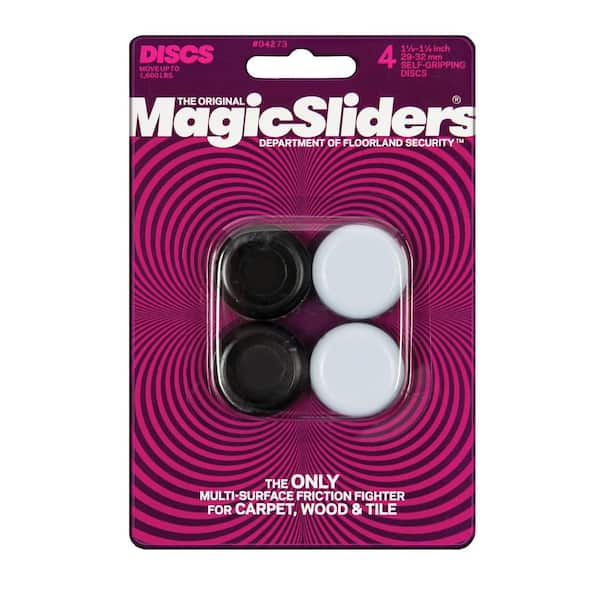 SuperSliders Gorilla Glue Technology Round Gripper Pads - Black - 1 in