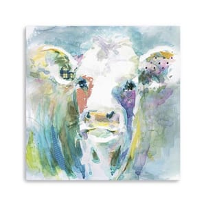Victoria Watercolor Cow by Carol Robinson 1-Piece Giclee Unframed Animal Art Print 40 in. x 40 in.