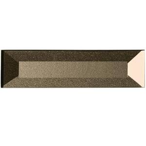 Reverse Bevel Bronze Subway 2 in. x 8 in. Glossy Glass Decorative Backsplash Wall Tile (1 Sq. Ft.)