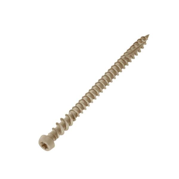 Unbranded #10 x 2-3/4 in. Cap-Tor xd Sand #64 Epoxy Coated Star Bugle-Head Composite Deck Screw (1750-Pack)