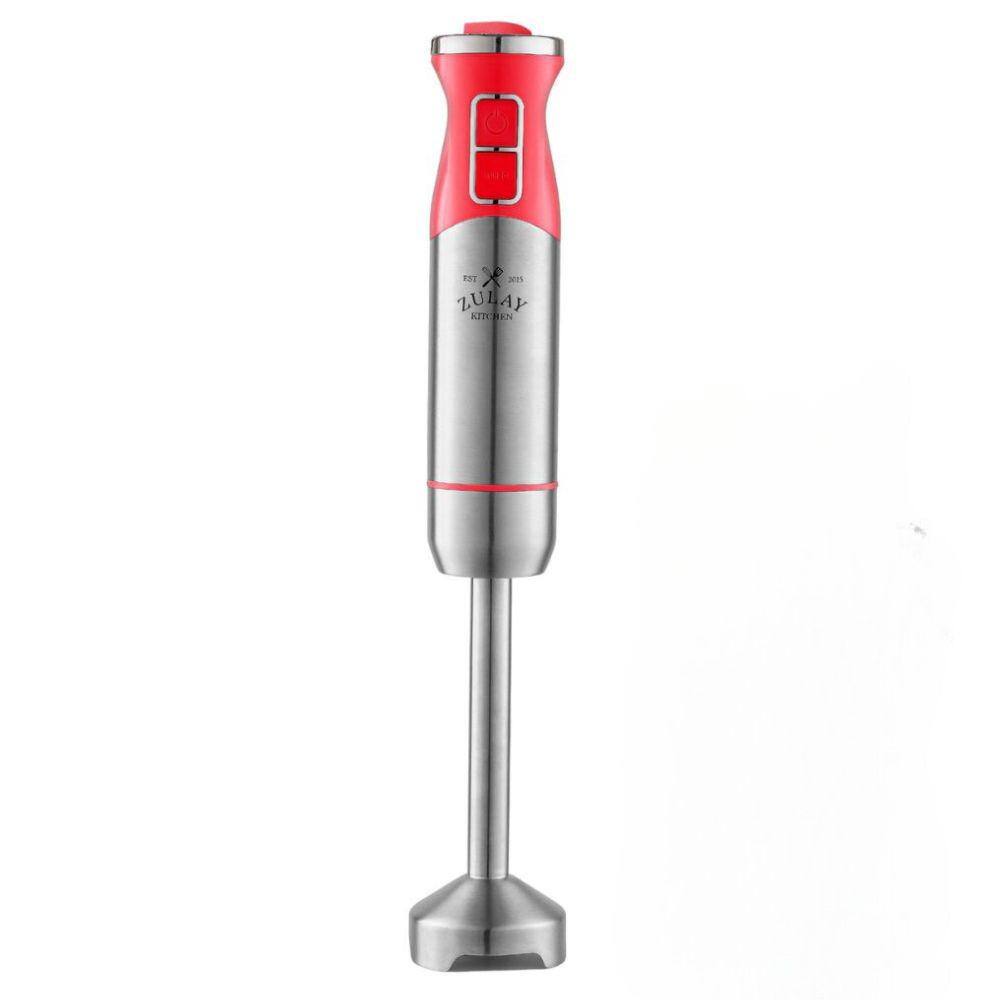 Zulay Kitchen 8Speed Red Immersion Blender Handheld ZKMMRSNBLNDRSSRD The Home Depot