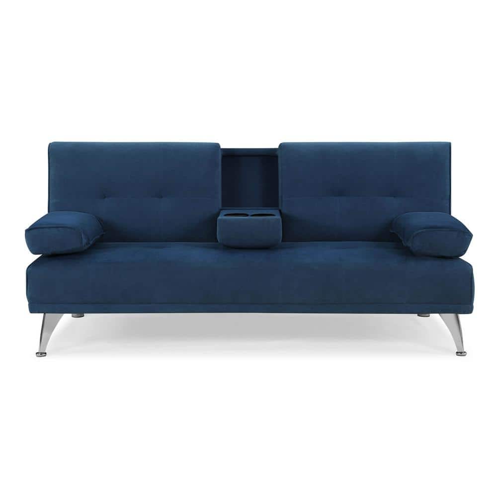 Serta Mat Standalone Sofa Collection 37.4 in. W Navy Blue in Square Arm