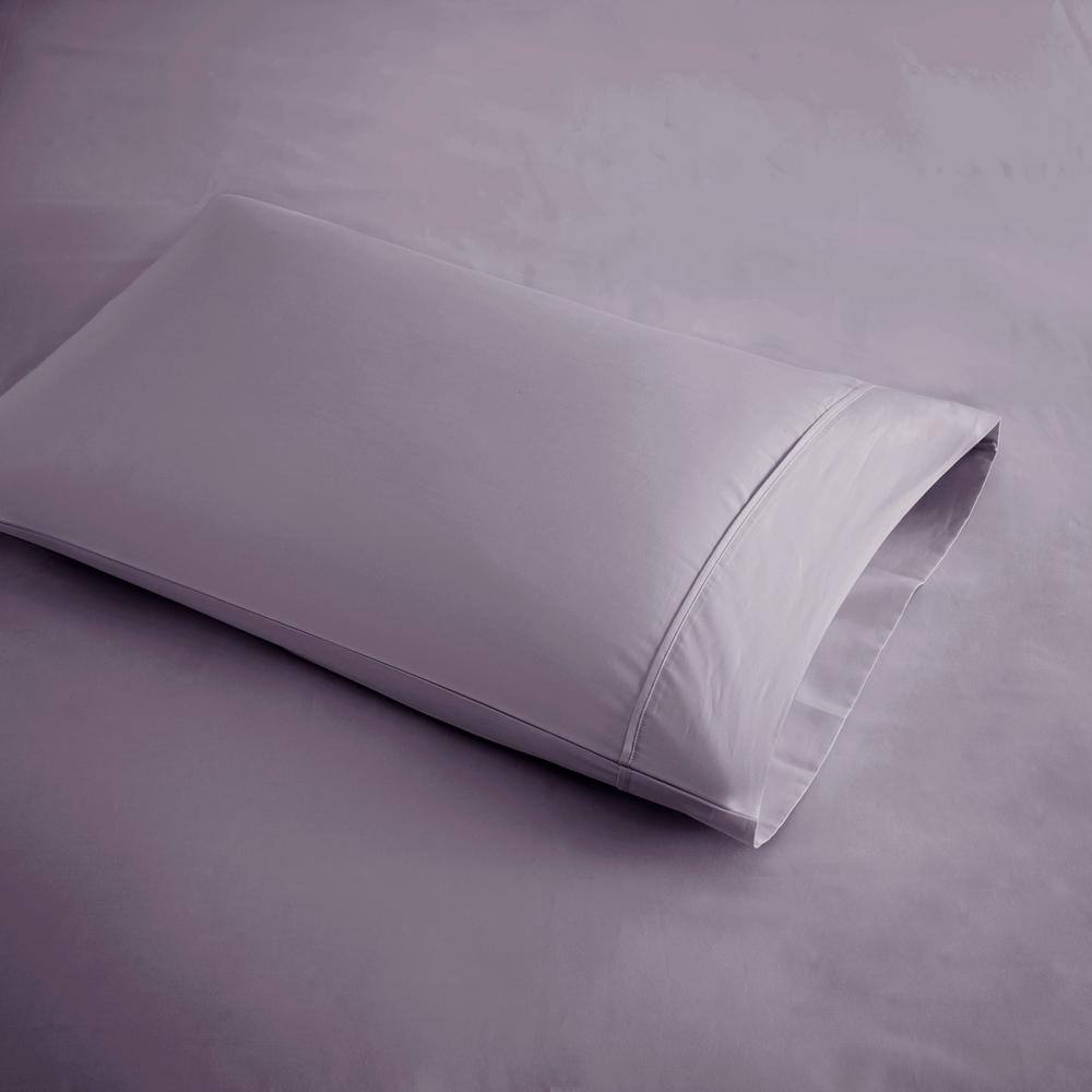 Full Purple Cotton Blend Cooling 4-Piece Sheet Set