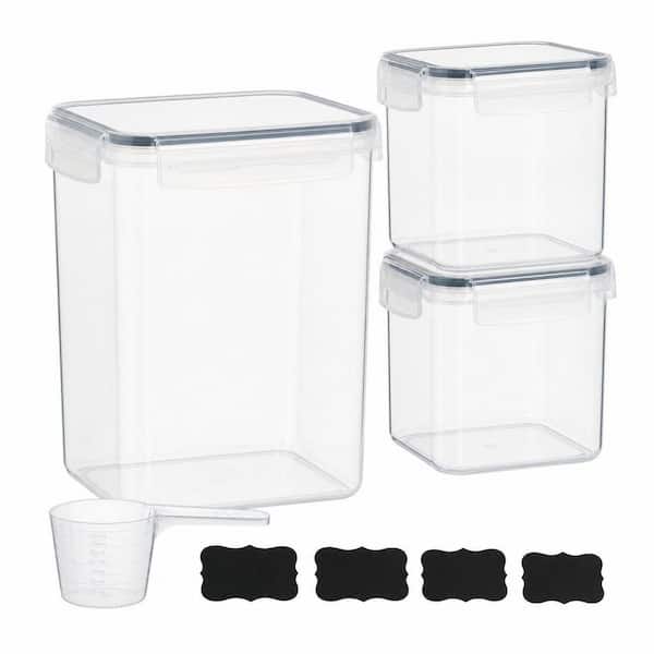 lour Sugar Storage Containers Set of 3, Large Airtight Food Storage Containers with Lids for Kitchen, Pantry Organizer