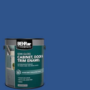 1 gal. #P520-7 Flashy Sapphire Semi-Gloss Enamel Interior/Exterior Cabinet, Door & Trim Paint