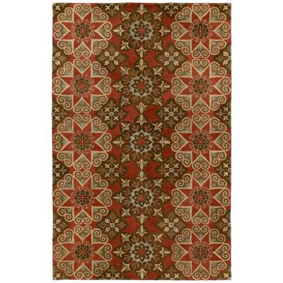 Kaleen Rugs Mystic Collection 6001-25 Red Hand Tufted 5' X 7'9 Rug Kaleen Rugs Mystic Collection 6001-25 Red Hand Tufted 5' X 7'9 Rug