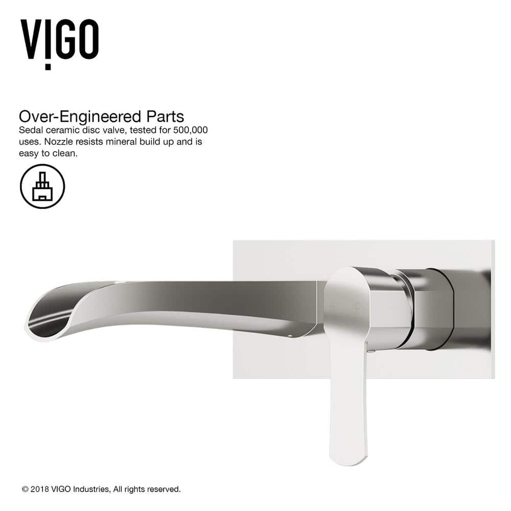 Cornelius 9 7/8" Black and Nickel Modern Wall Mounted Faucet