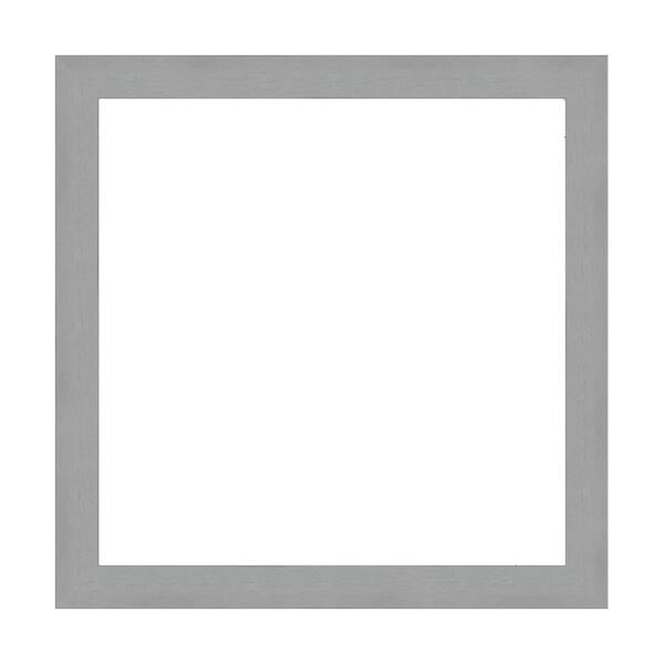 Amanti Art Mirror Makeover Brushed Nickel 25.25 in. W x 25.25 in. H Bathroom Mirror Frame Border Kit-Fits a 24 x 24 mirror