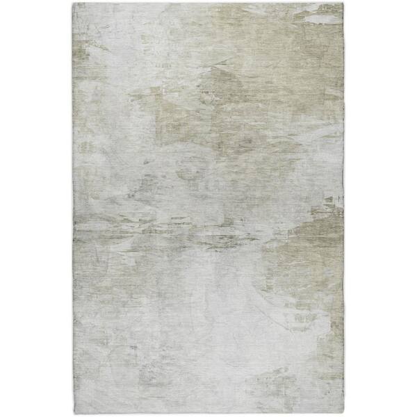 Dream Shag Premium Machine Washable Abstract ADS595 Ivory 10 ft. x 14 ft. Area Rug