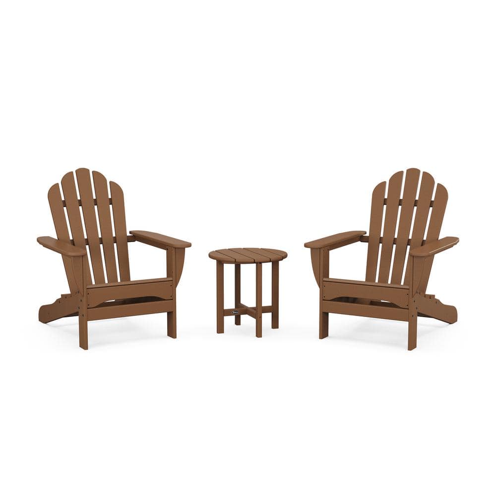 Tree House Brown Plastic Adirondack 3-Piece Set