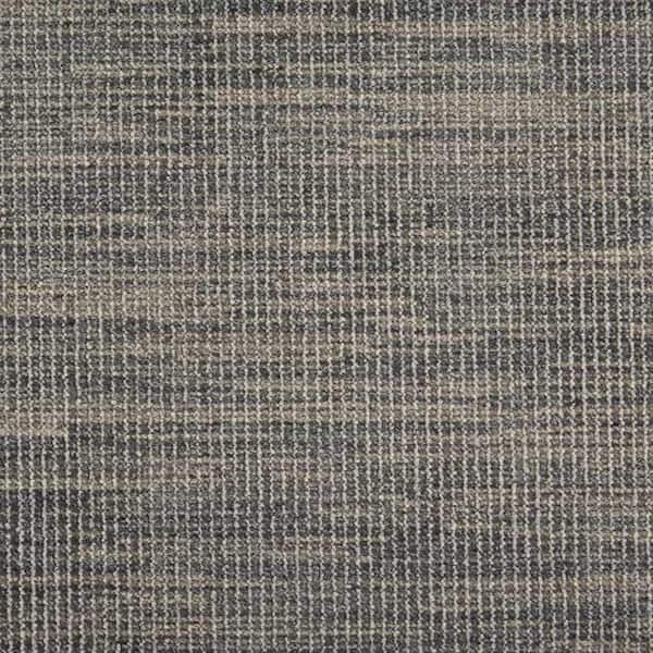 Natural Harmony Terrestrial Slate Gray 13.2 ft. 35.39 oz. Wool Loop Installed Carpet