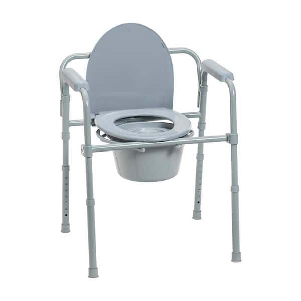 Bedside Commode for Seniors - with Adjustable Bars [Heavy Duty 350lbs],  Handicap Raised Toilet Seat with Handles Padded, Medical Elderly Assistance