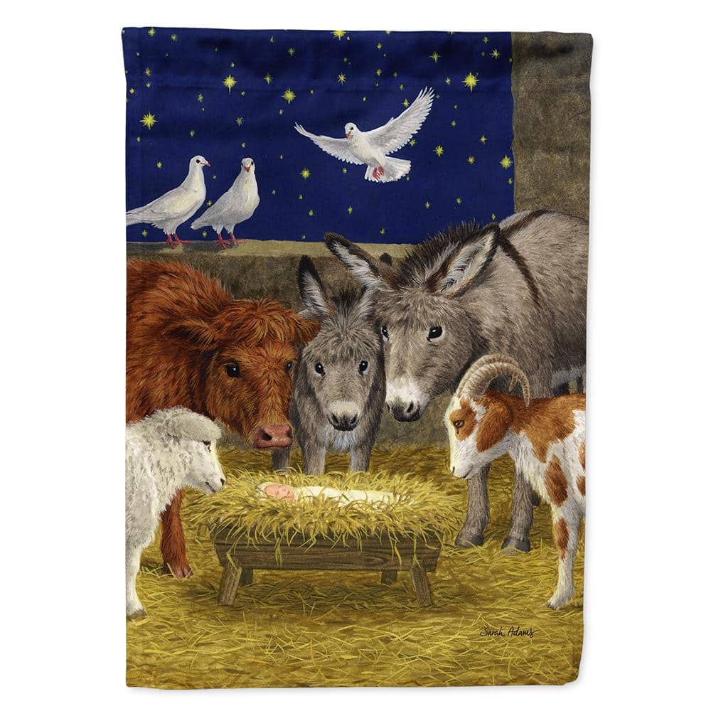 28 in. x 40 in. Polyester Nativity Scene with just animals Flag Canvas House Size 2-Sided Heavyweight price history on PriceWatchPro