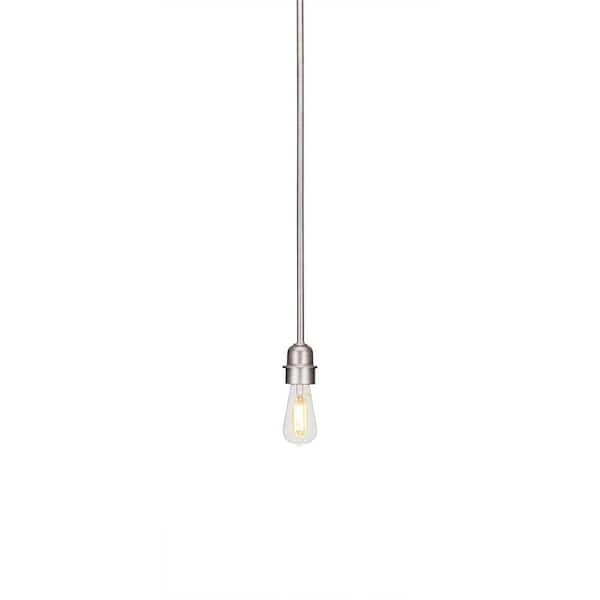 Greenville 60-Watt 1-Light Aged Silver Pendant Light Mini Pendant with LED, Bulb Included