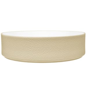 Colortex Stone Ivory 10 in., 67 fl. oz. Porcelain Serving Bowl