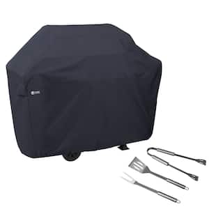 70 in. L x 26 in. D x 48 in. H BBQ Grill Cover with Grill Tool Set Grilling Spatula, Tongs and Fork Included