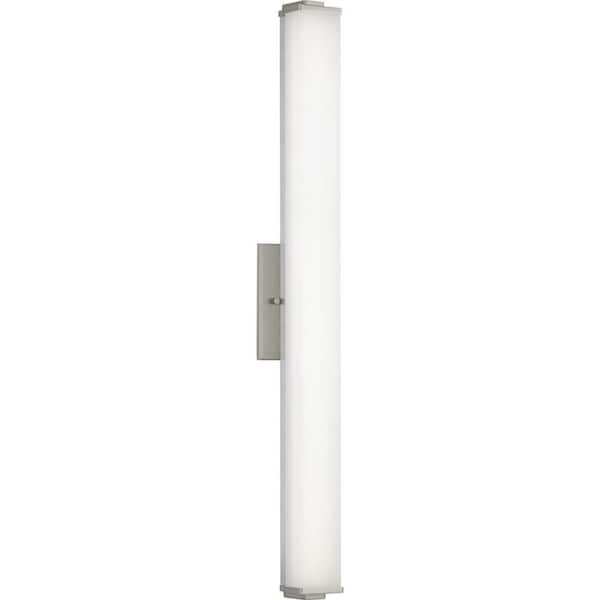 Progress Lighting Phase 2.1 LED Collection 36" Brushed Nickel White Shade Modern Bath Vanity Light