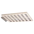 16.5 in. x 1.5 in. Rectangular Almond Built-in Screen Galvanized Steel Soffit Vent