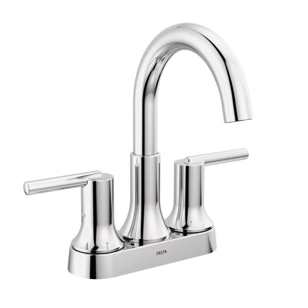 Delta Trinsic 4 in. Centerset Double Handle Bathroom Faucet in