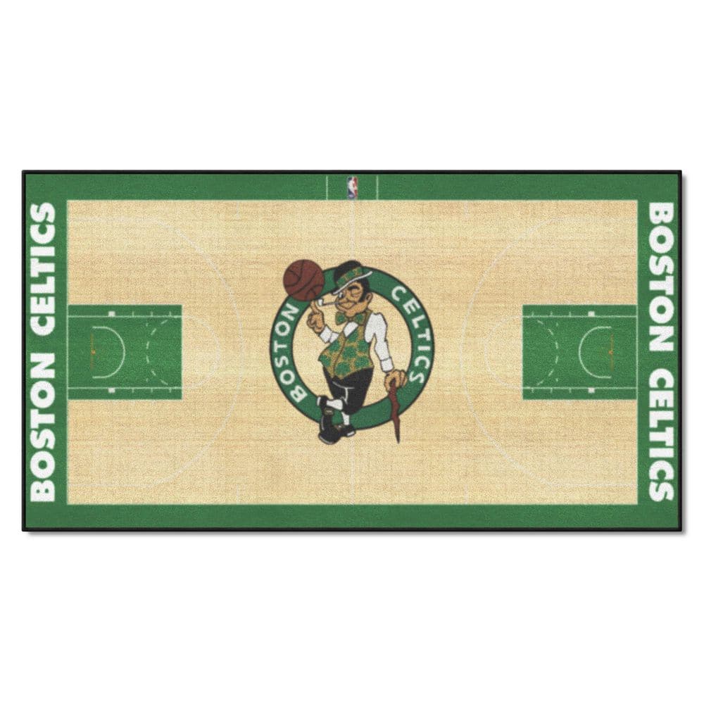 Boston Celtics Team Logo Wooden Style Nice Gift NBA Rug Home Decor - REVER  LAVIE