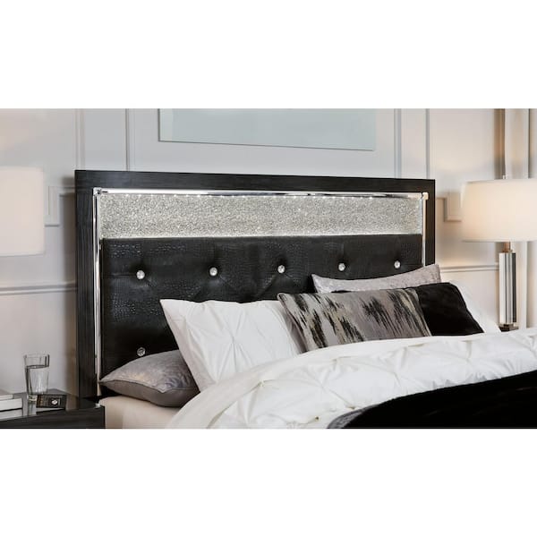 Signature Design By Ashley Kaydell Black Queen Upholstered Headboard with Tufted Design