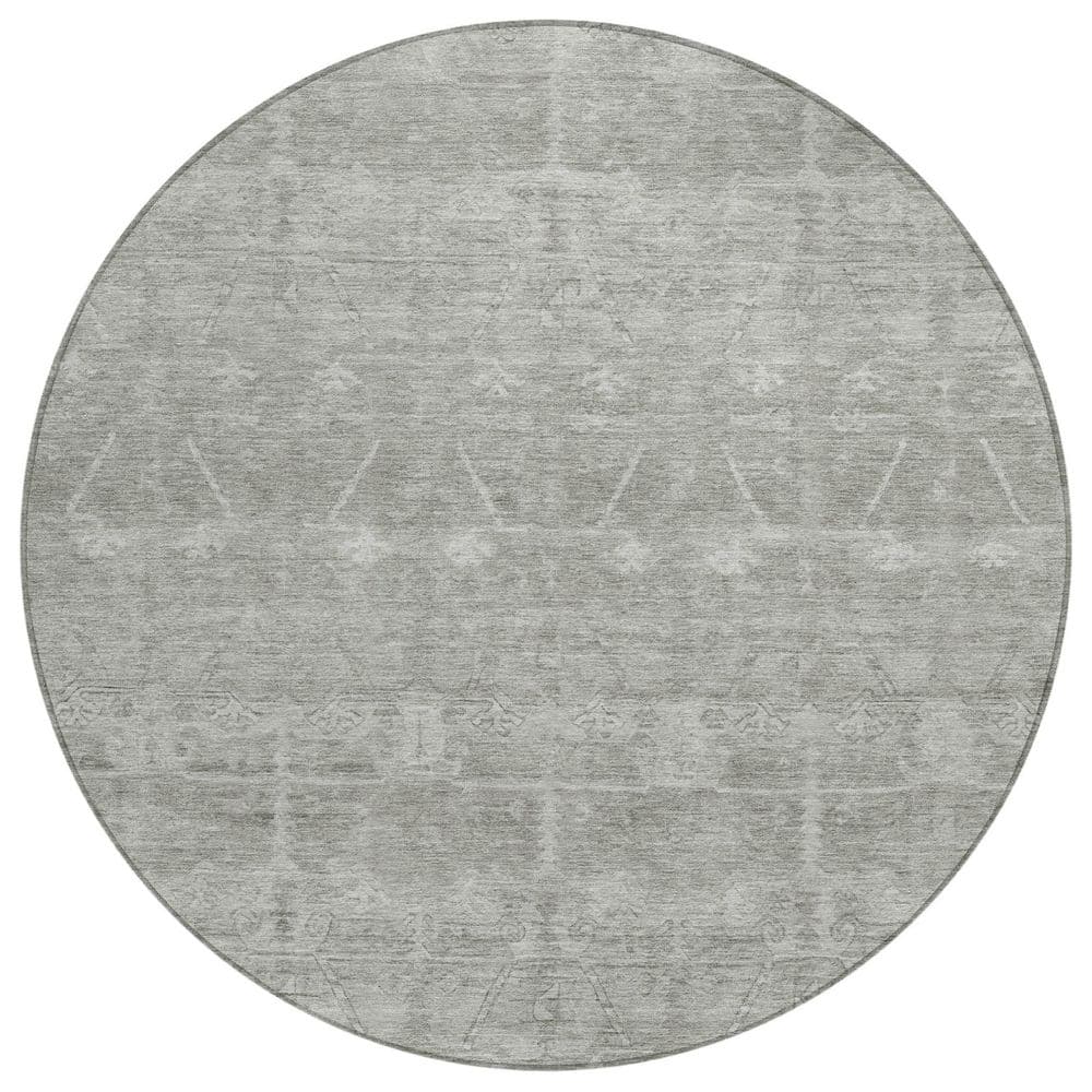 Chantille Machine Washable Indoor/Outdoor Abstract ACN2725 Taupe 8 ft. x 8 ft. Round Rug price history on PriceWatchPro