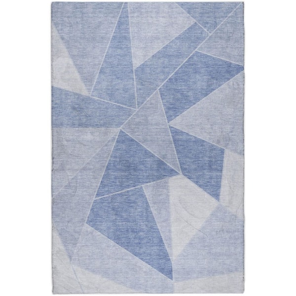Dream Shag Premium Machine Washable Abstract ADS636 Sky 10 ft. x 14 ft. Area Rug