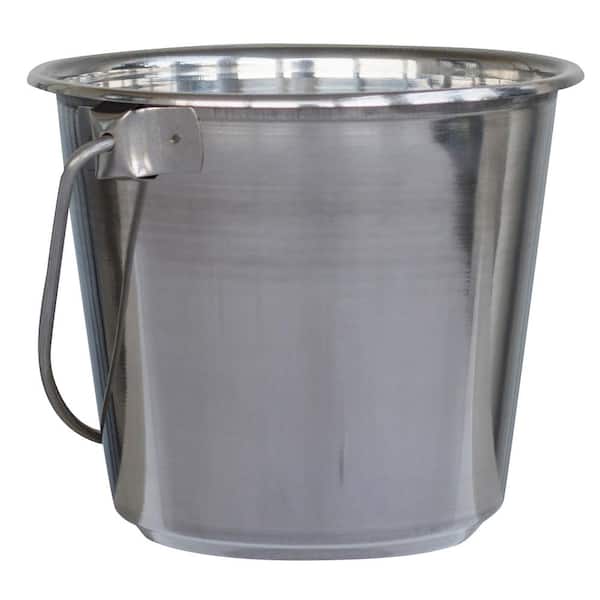 Sportsman 1 Qt. Stainless Galvanized Steel Bucket with Stainless Steel Handle (12-Pack)