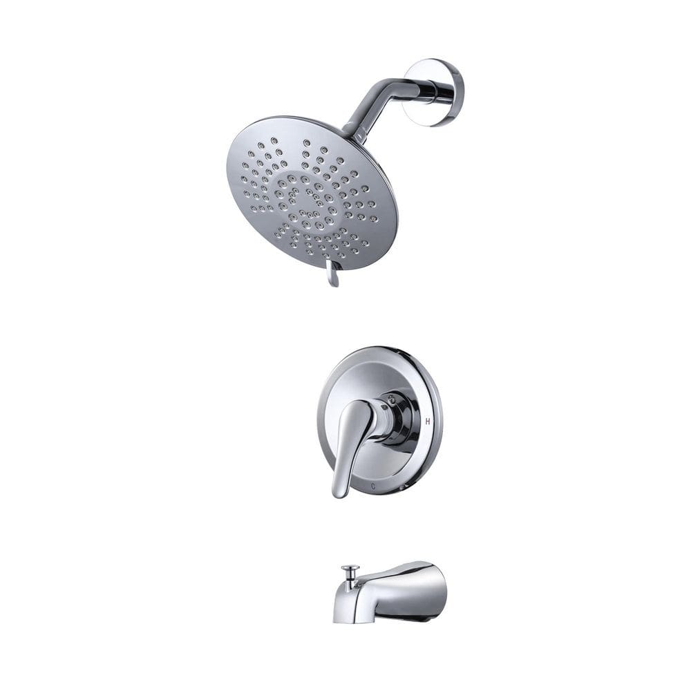 Single Handle 5-Spray Tub and Shower Faucet 1.8 GPM in Polished Chrome (Brass Valve Included) price history on PriceWatchPro