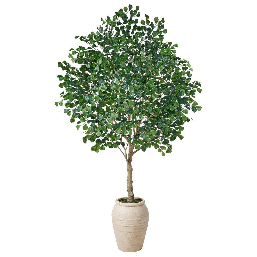 DR.Planzen 9 ft. Artificial Ficus Tree with Planter, Large Faux