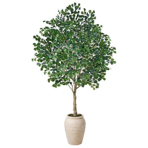 9 ft. Artificial Ficus Tree with Planter, Large Faux Ficus Silk Tree for Indoor Home Decor and Housewarming Gift