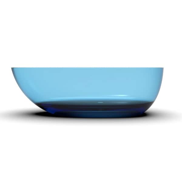 Staykiwi 71 in. x 35 in. Soaking Bathtub with Center Drain in Blue Sky