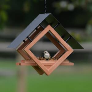 Architect Hanging Wood Bird Feeder - 1/4 Cup Capacity