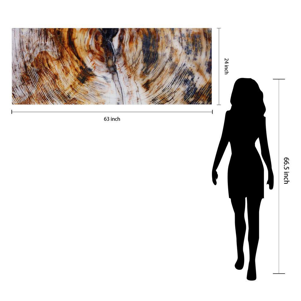 Impact B Large Brown and White Abstract Glass Wall Art