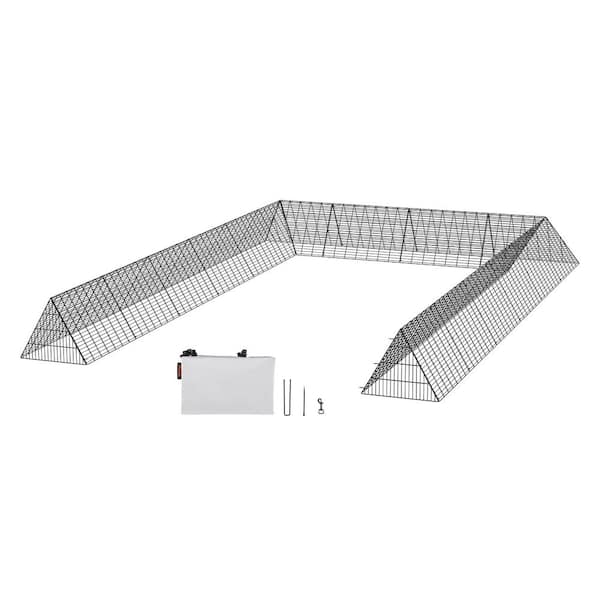 SKYSHALO Poultry Fencing Chicken Tunnels 236.2 x 157.5 x 24.2 in. Chicken Tunnels for Yard Portable Chicken Tunnels for Outside