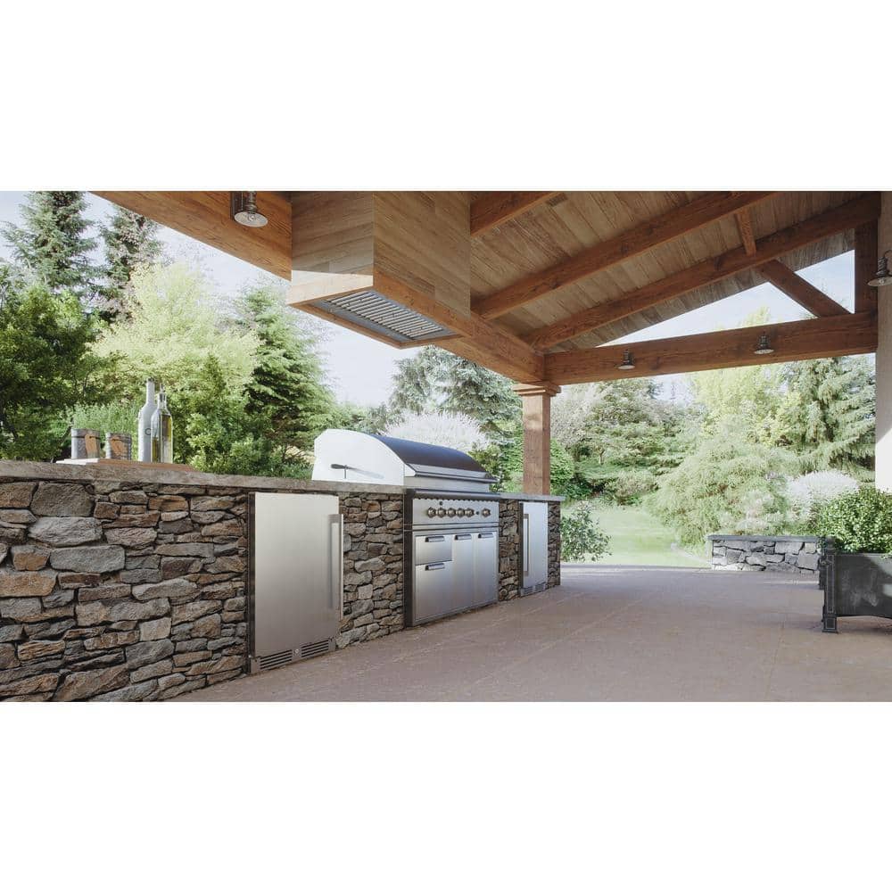 Presrv 24-Inch Stainless Steel Outdoor Beverage Refrigerator