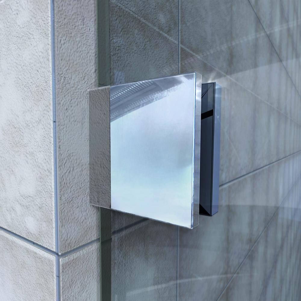Polished Stainless Steel Frameless Sliding Shower Enclosure