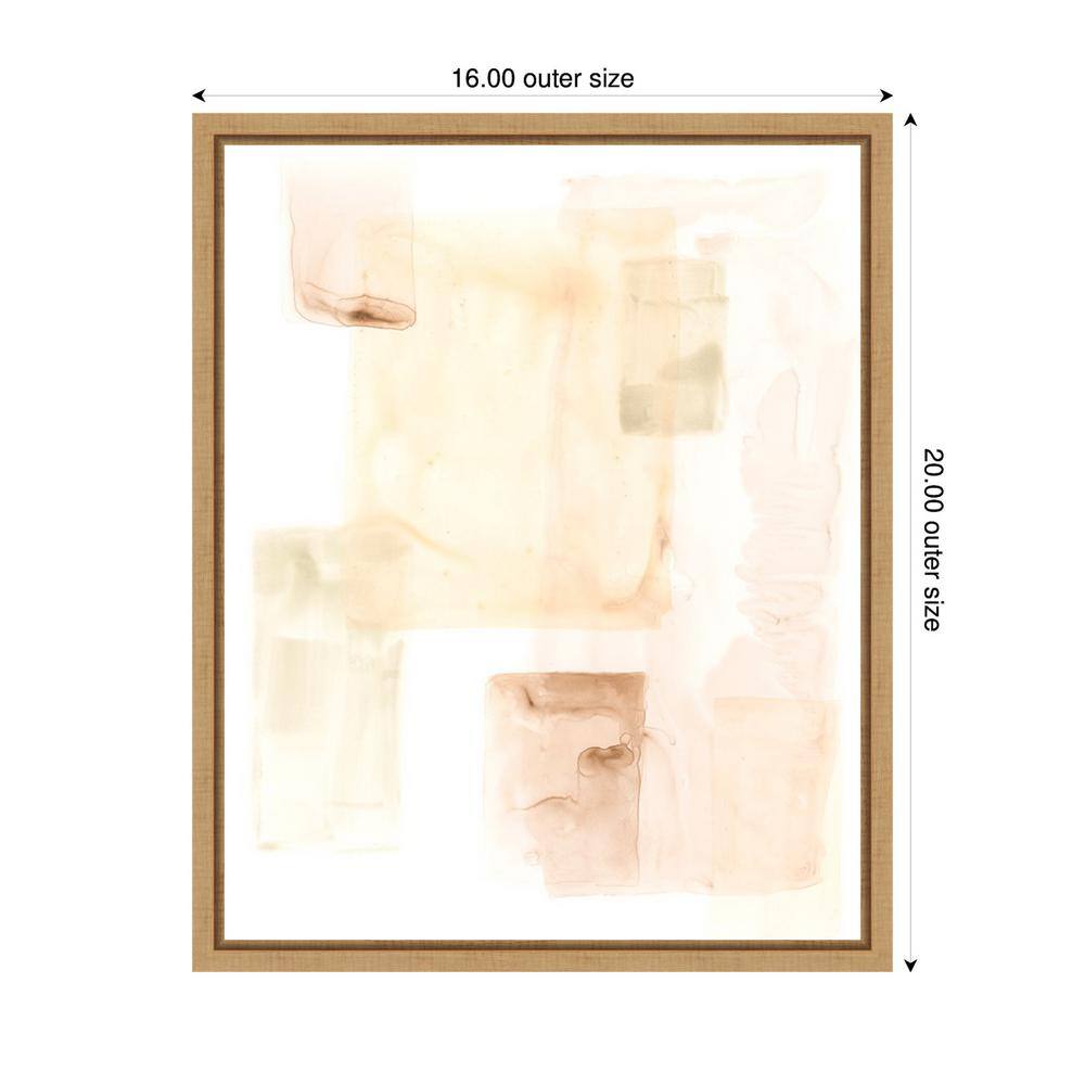 June Erica Vess Liquid Chiffon II Abstract Canvas Art with Maple Frame