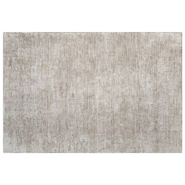 Dream Shag Premium Machine Washable Abstract ADS559 Ivory 2 ft. x 3 ft. Accent Rug