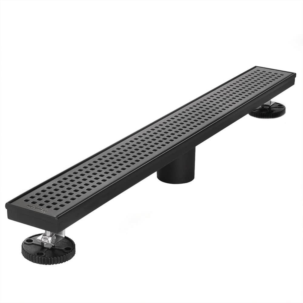 24 in. Stainless Steel Linear Shower Drain with Square Pattern Surface, Matte Black price history on PriceWatchPro