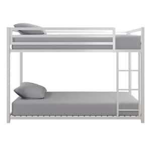 Mabel White Metal Twin Over Twin Bunk Bed