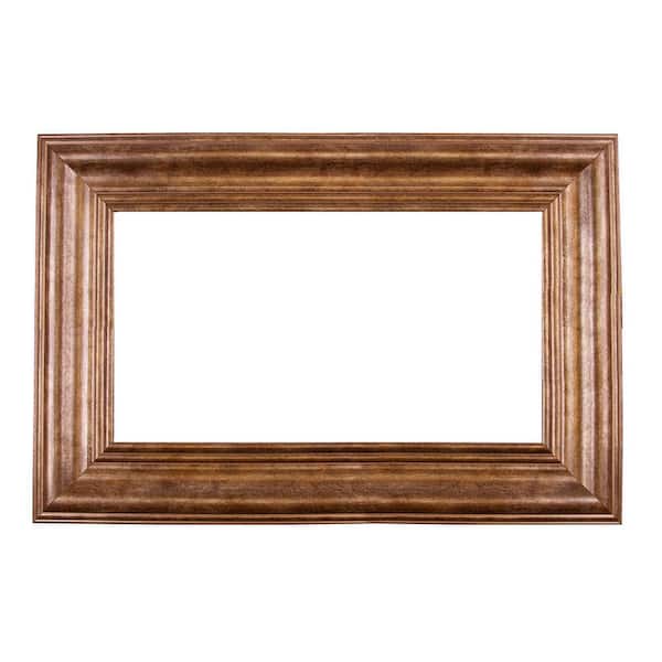 MirrorChic Sonoma 66 in. x 36 in. DIY Mirror Frame Kit in Nickel - Mirror Not Included