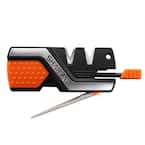 6-in-1 Pocket Knife Sharpener & Survival Tool, with Fire Starter, Whistle & Diamond Sharpening Rod, Repair Restore Hone