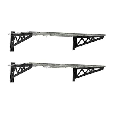 UDIZINE 46 in. Metal Strip with 17 Slits Mounted Garage Wall Shelf-  SlatStrip SW196SP - The Home Depot